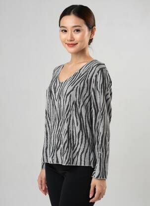 Pull gris ZABAIONE femme