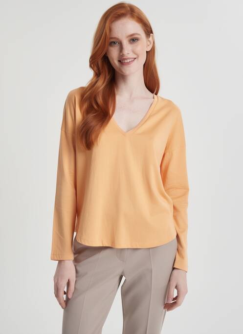 T-shirt orange MANGO femme