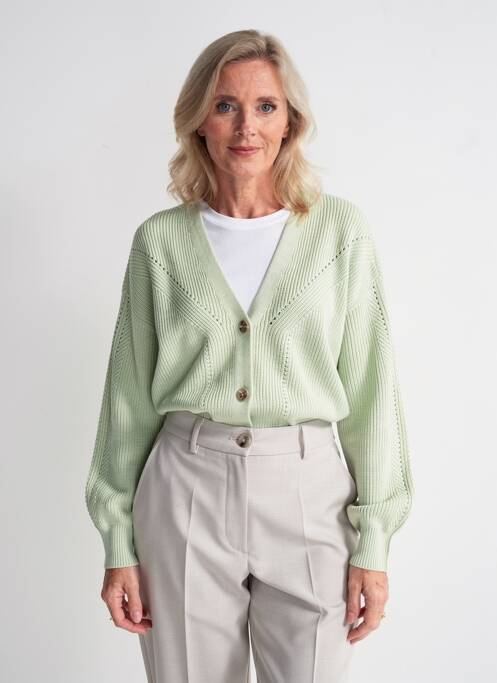 Gilet manches longues vert GARCIA femme