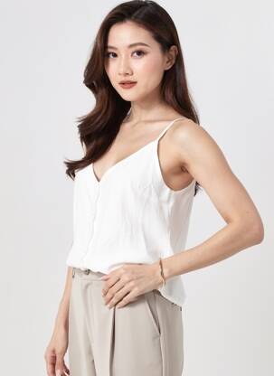 Débardeur beige NAF NAF femme