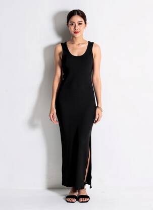 Robe pull noir MANGO femme