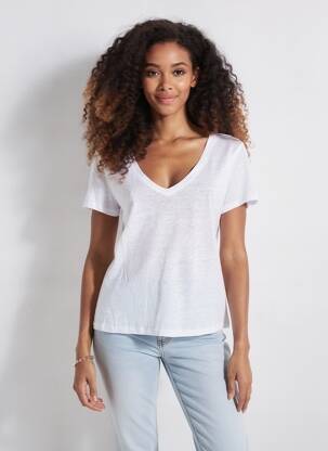 T-shirt blanc MANGO femme