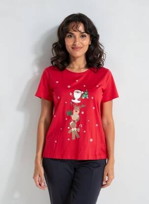 T-shirt rouge ONLY femme