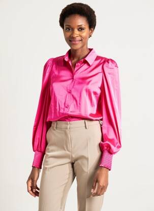 Chemisier coupe droite rose VILA femme