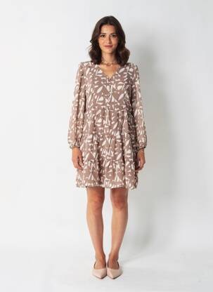 Robe mi-longue marron ZABAIONE femme