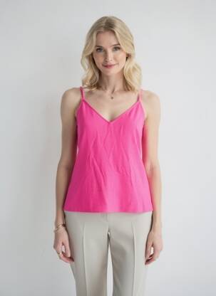Top col v rose VERO MODA femme