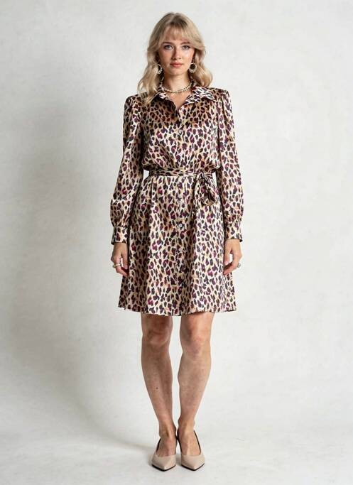 Robe mi-longue violet AMELIE & AMELIE femme