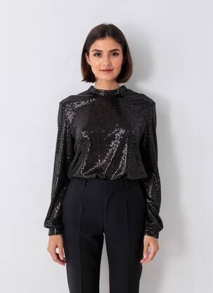 Chemisier noir MANGO femme