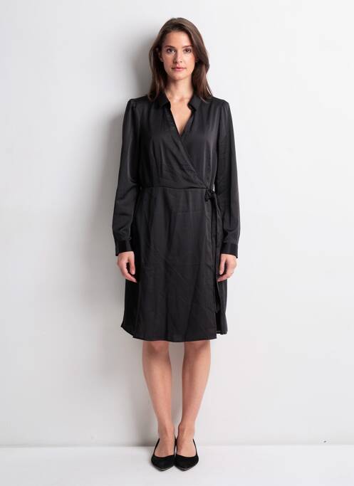 Robe mi-longue manches longues manches longues noir VERO MODA femme