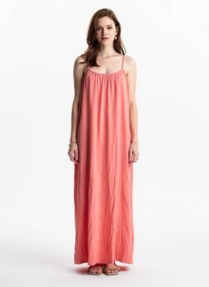 Robe longue sans manche sans manche rose JACQUELINE DE YONG femme