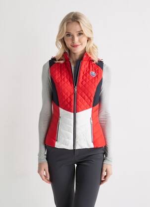 Gilet sans manche rouge DELAHAYE femme