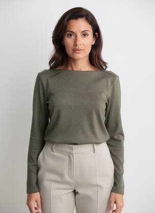 T-shirt vert MANGO femme