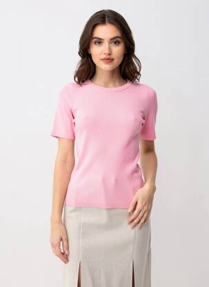 Pull manches courtes rose VERO MODA femme