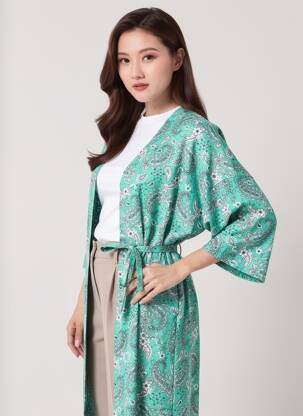 Veste kimono vert VERO MODA femme