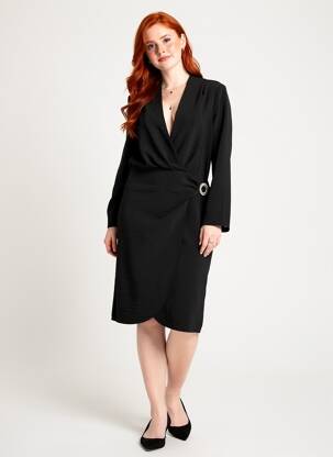 Robe mi-longue noir MORGAN femme
