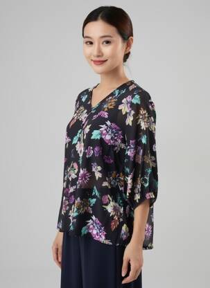 Blouse col v violet CARMAKOMA femme