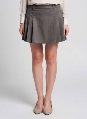 Jupe courte gris MANGO femme