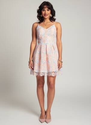 Robe courte bleu NAF NAF femme