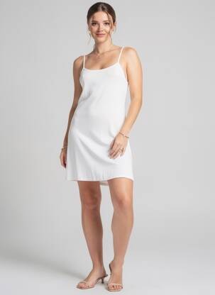 Robe mi-longue blanc NÜ femme