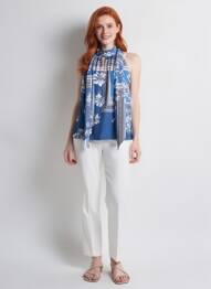 Blouse bleu MORGAN femme