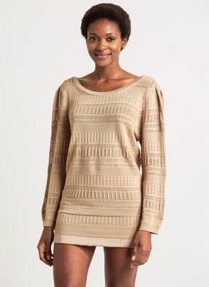 Pull beige MORGAN femme