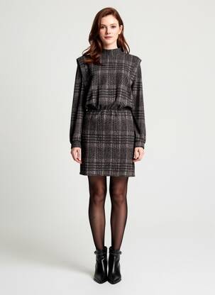 Robe mi-longue gris MORGAN femme