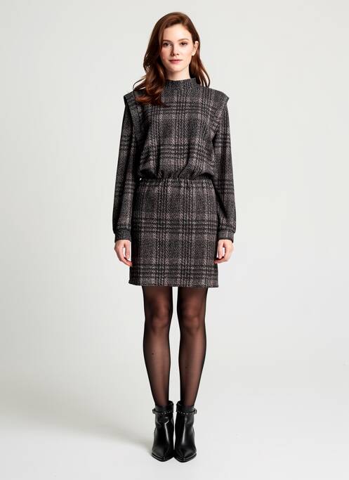 Robe mi-longue gris MORGAN femme