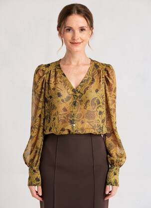 Chemisier jaune MORGAN femme