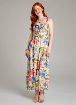 Robe longue vert NAF NAF femme