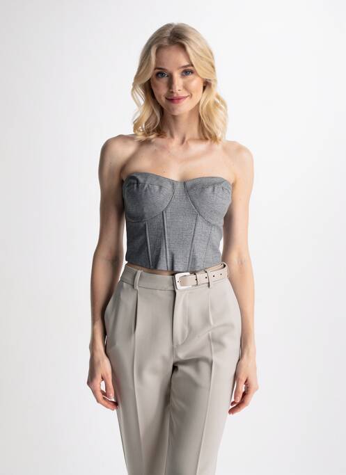 Top gris MORGAN femme
