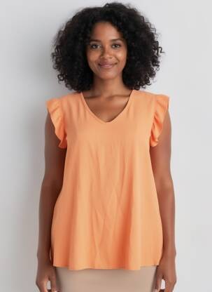 Top orange TERRA DI SIENA femme