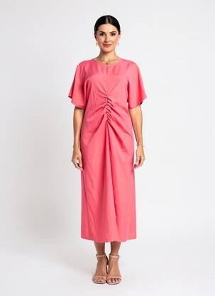 Robe mi-longue orange VICOLO femme