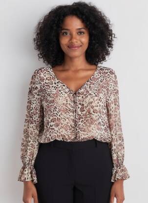 Chemisier marron ZABAIONE femme