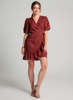 Robe courte manches courtes manches courtes rouge ONLY femme