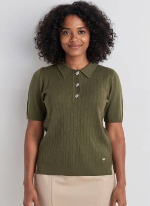 Polo vert LPB LES PETITES BOMBES  femme