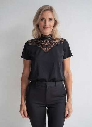 T-shirt noir MORGAN femme