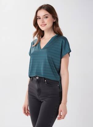 T-shirt bleu STREET ONE femme