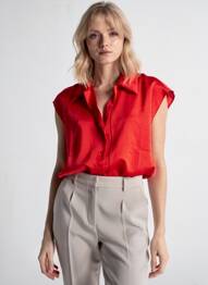 Chemisier rouge MANGO femme