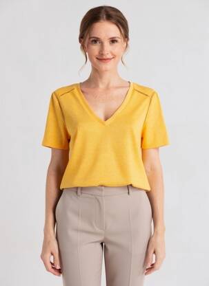 T-shirt coupe droite orange VERO MODA femme
