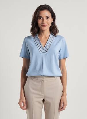 T-shirt bleu GARCIA femme