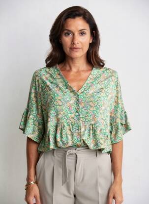 Chemisier vert ZABAIONE femme