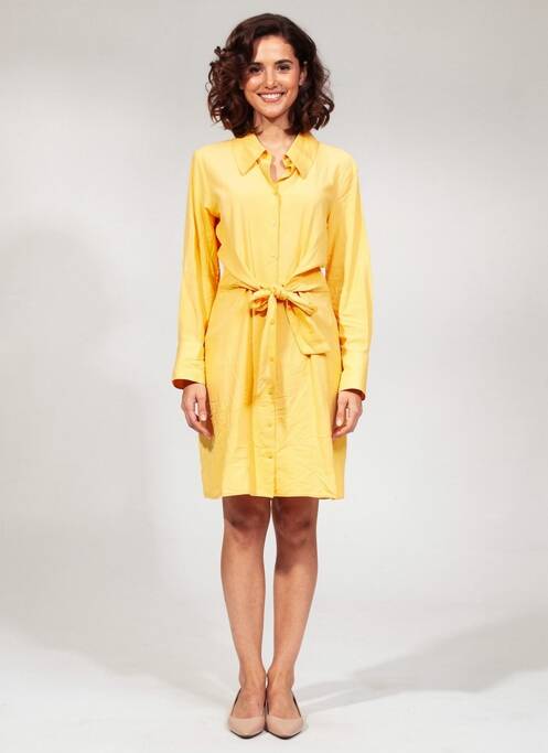 Robe mi-longue orange MANGO femme