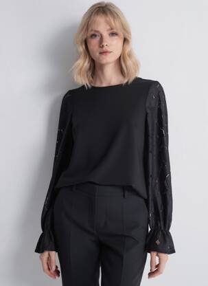 Top manches longues noir VERO MODA femme