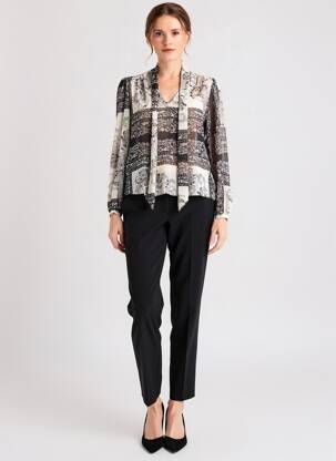 Blouse noir MANGO femme