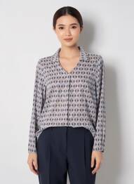 T-shirt manches longues manches longues bleu TOM TAILOR femme