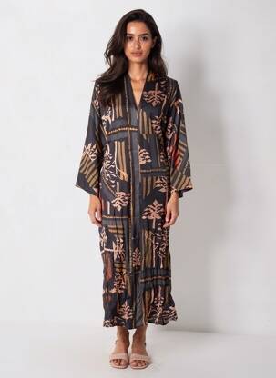 Robe mi-longue noir COPINE D'ANVERS femme