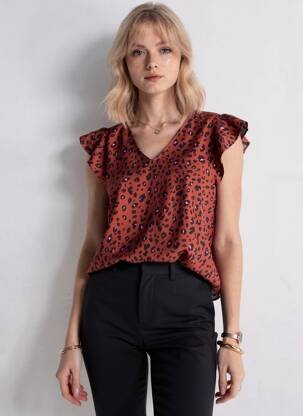 Chemisier rouge ONLY femme