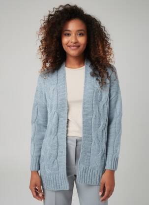 Gilet manches longues gris NAF NAF femme