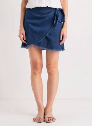 Jupe courte bleu MANGO femme