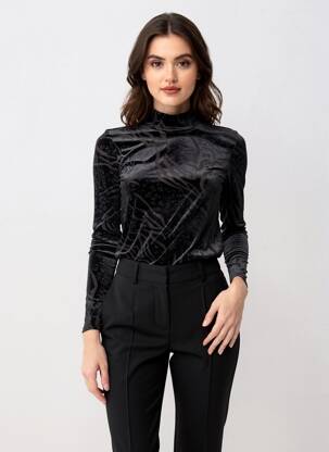 Pull col roulé noir VERO MODA femme